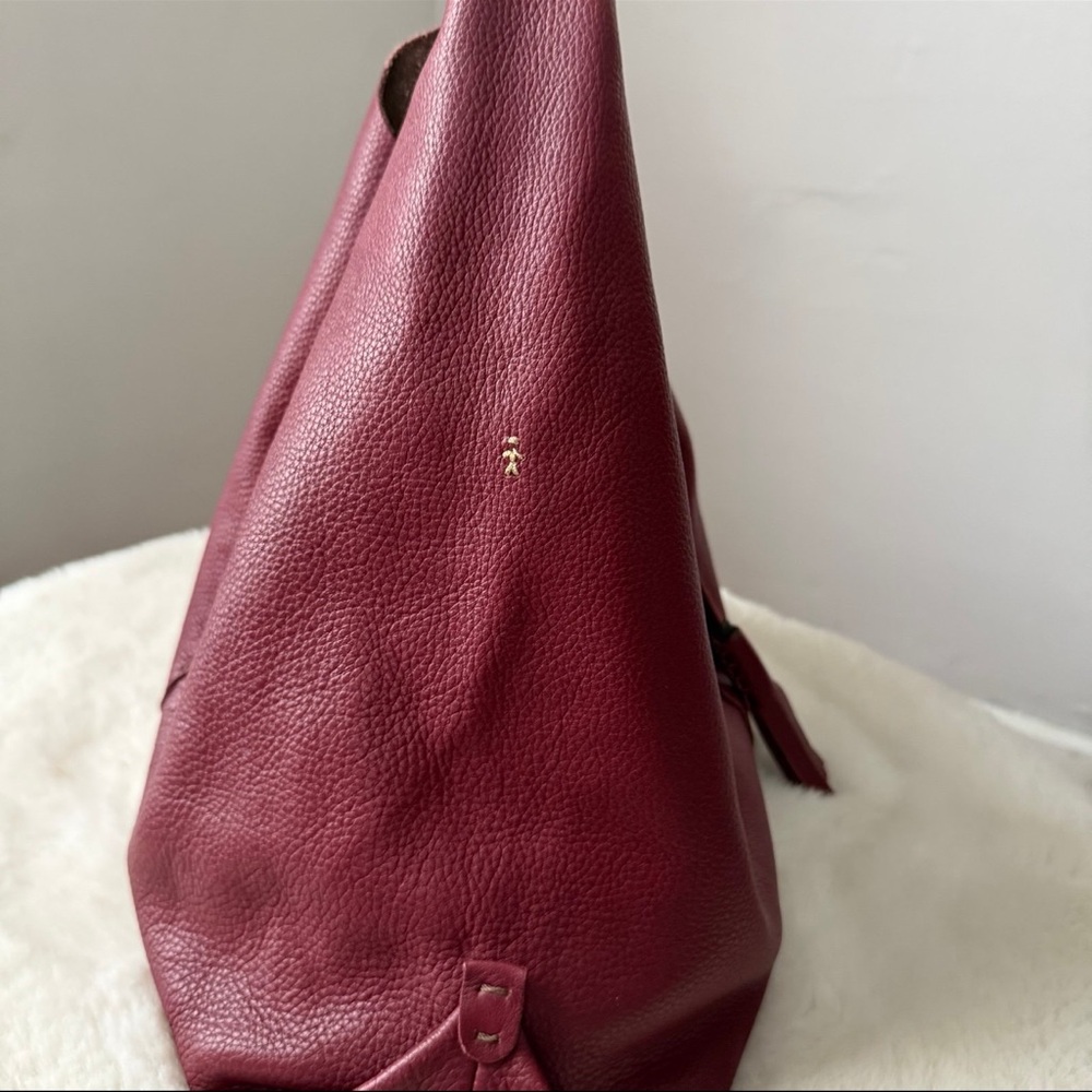 Henry Beguelin Canotta Happy Chianti Cervo Tassel Tie Large Hobo Bag Burgundy - Picture 5 of 14